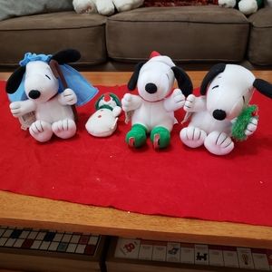HALLMARK Snoopy Peanuts "Tis The Season" Skatin" "Little Sheperd" plus
